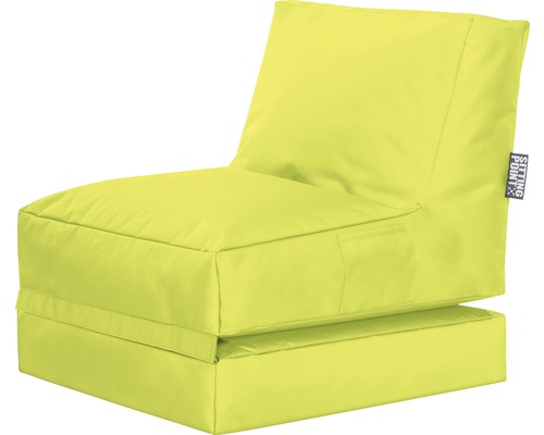 Sitzsessel Sitting Point Twist Scuba grün 90x70x80 cm (ausgeklappt 180x70x60 cm) Gelber Sessel-Sitzsack