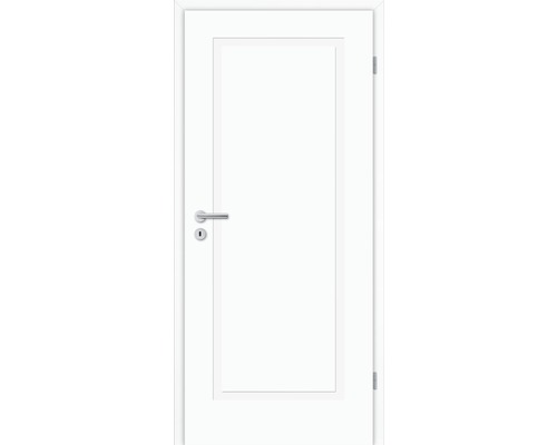 Weiße Innentür mit Türdrücker und Schloss