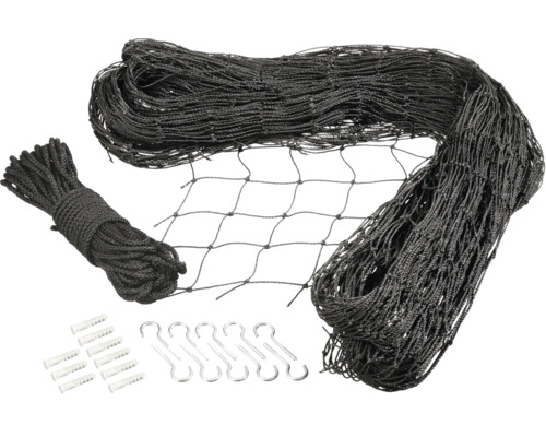 Katzenschutznetz 2 x 4 m, schwarz