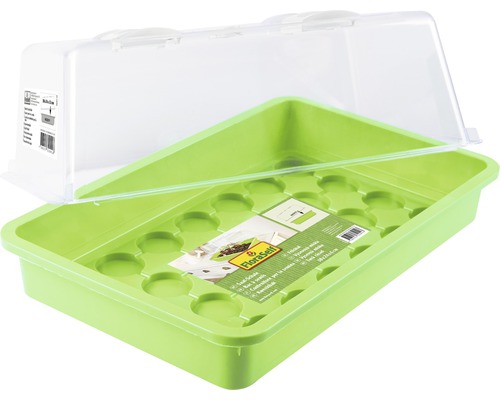 Anzuchtschale aus Kunststoff mit durchsichtigem Deckel