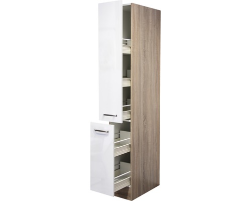 Hochschrank cm 50 Valero Breite | hochglanz Well Flex weiß HORNBACH