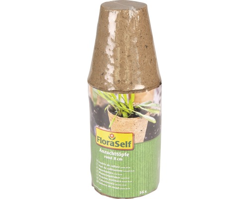 Anzuchttöpfe FloraSelf Ø 8 cm 16 Stk Anzuchttöpfe FloraSelf Ø 8 cm 16 Stk