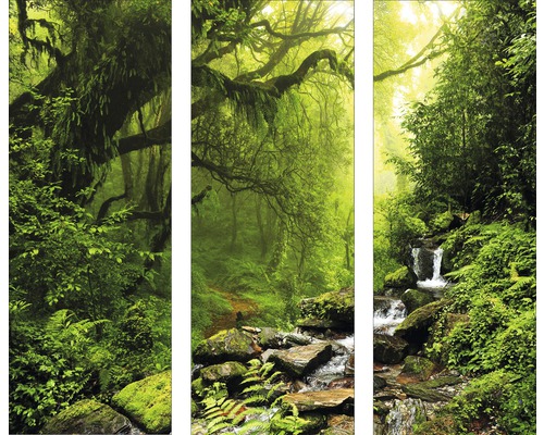 Glasbild Fairy Tale Forest 3er-Set 3x 30x80 cm GLA1120
