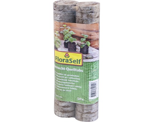 Anzucht-Quelltabs FloraSelf 50 Stk Anzucht-Quelltabs FloraSelf 50 Stk