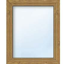 ARON Basic Kunststofffenster 1.flg. weiß/golden oak 1000x1400 mm DIN Links-thumb-0