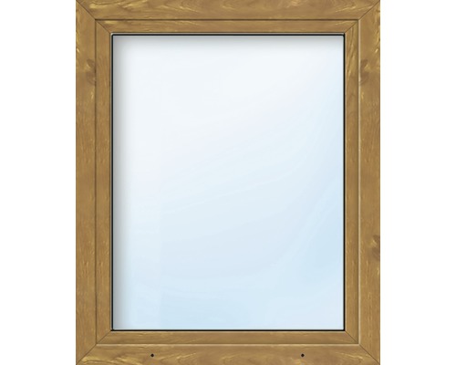 Kunststofffenster 1-flg. ARON Basic weiß/golden oak 1050x1400 mm DIN Links