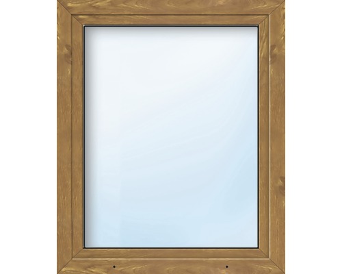 Kunststofffenster 1-flg. ARON Basic weiß/golden oak 500x1050 mm DIN Rechts