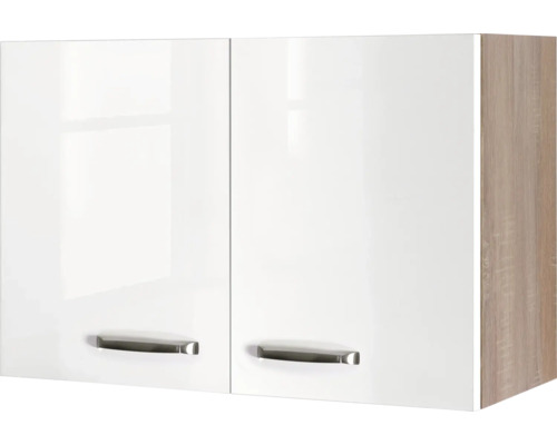 Flex Well Hängeschrank Valero BxTxH 80 x 32 x 55 cm weiß hochglanz zerlegt Anschlag links rechts