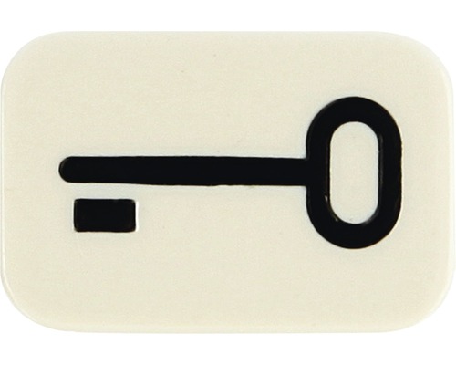 Schlüsselsymbol auf rechteckiger Oberfläche