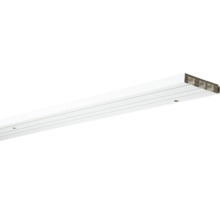 Vorhangschiene GE3 mit Profil für Blendenbefestigung weiß 3-läufig 250 cm-thumb-2