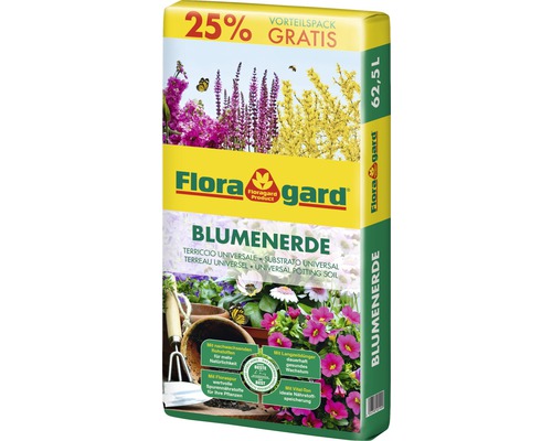 Blumenerde torfreduziert Floragard 62,5 L