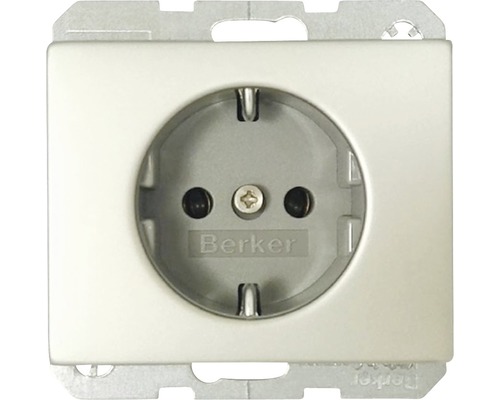 Berker 47157004 Steckdose K5 edelstahl mattiert Berker Steckdose mit Rahmen
