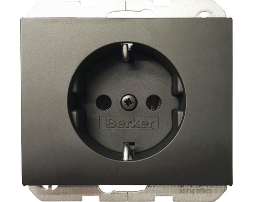 Berker 47157006 Steckdose K1 anthrazit matt Berker Steckdose mit Schutzkontakt