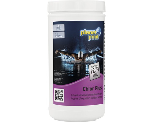 Desinfektionsmittel Chlor Plus 1 kg Granulat für Poolpflege geeignet Planet Pool Chlor Plus Schnell wirkendes Oxidationsmittel