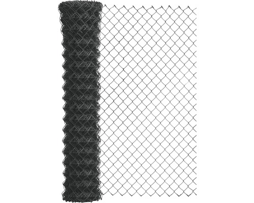 Maschendrahtzaun ALBERTS Maschenweite 60 mm 25 x 1,5 m anthrazit Rollenzaun aus Drahtgeflecht