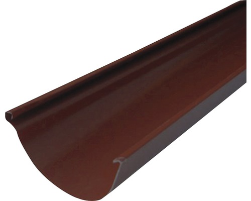 PRECIT Dachrinne halbrund Stahl Schokoladenbraun RAL 8017 NW 125 mm 4000 mm PRECIT Dachrinne halbrund Stahl Schokoladenbraun RAL 8017 NW 125 mm 4000 mm