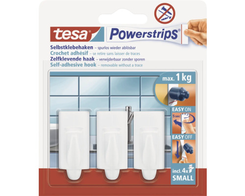 Handtuchhaken Tesa Powerstrips® Small weiß matt 57559-00000-20