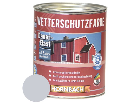 HORNBACH Holzfarbe Wetterschutzfarbe silbergrau 5 L