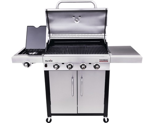 Grillwagen mit vier Brennern, Seitenkochfeld und Stauraum