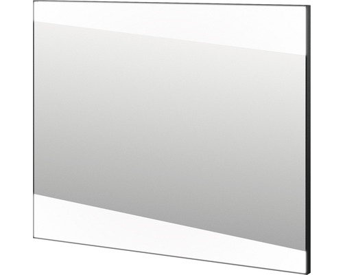 LED Badspiegel Qube 100x80 cm schwarz