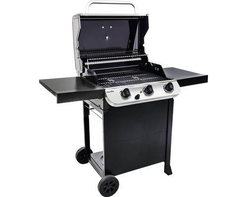 Gasgrill mit drei Brennern und Ablageflächen