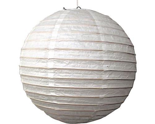 Reispapier Lampenschirm Ø 400 mm Japan Ballon weiß ohne Fassung + Aufhängung