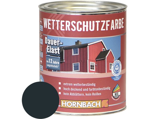 HORNBACH Holzfarbe Wetterschutzfarbe anthrazitgrau 750ml Wetterfarbschutz Dose mit Hornbach Logo