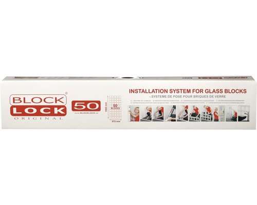 Block Lock Montage-Box für 50 Glasbausteine Block Lock Montage-Box für 50 Glasbausteine