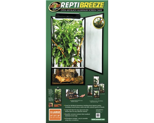 Terrarium ZOO MED Repti Breeze ohne Beleuchtung 61x61x122 cm Aluminium