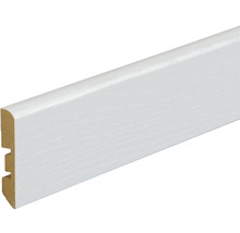 Weiße Sockelleiste aus Holz
