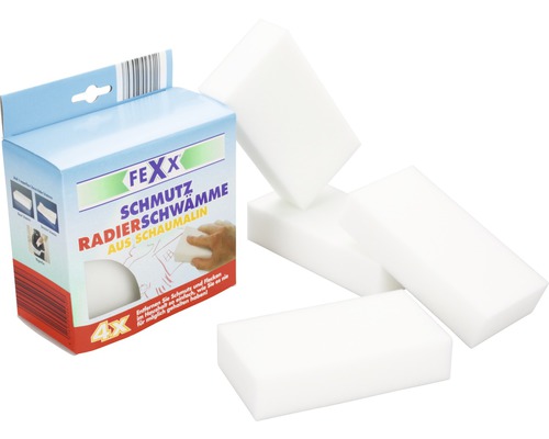 FeXX Schmutz Radiererschwämme aus Schaum, 4 Stück