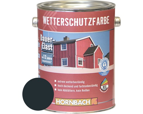 HORNBACH Holzfarbe Wetterschutzfarbe anthrazitgrau 2,5 L-0