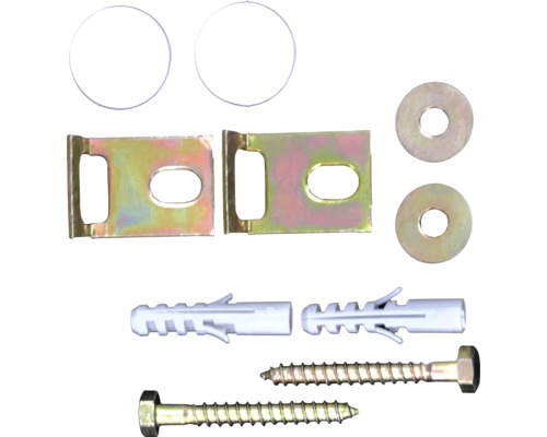Keramag / GEBERIT Kerafix Befestigungselement für Urinal 551070000 Kappen verchromt Montageset mit Schrauben, Dübeln, Unterlegscheiben und Halteelementen
