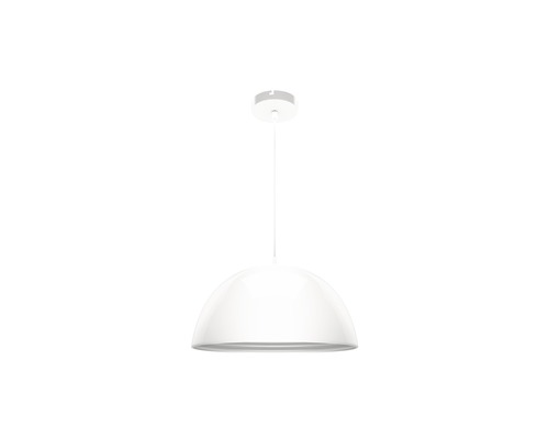 Hängeleuchte mit halbkugelförmigem Schirm