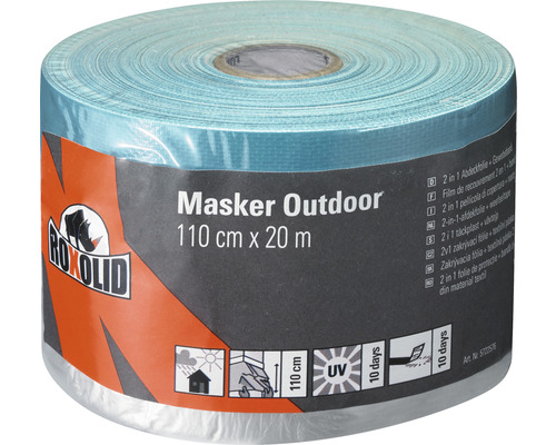 ROXOLID Masker Outdoor Gewebeband mit Folie blau 110 cm x 20 m