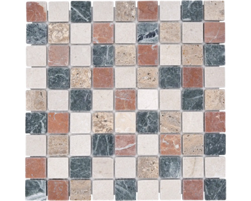 Marmor-Natursteinmosaik Random 30,5x30,5 cm beige/braun Marmor-Natursteinmosaik Random 30,5x30,5 cm beige/braun