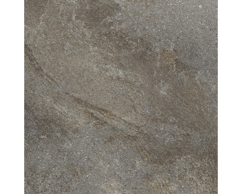 Nahaufnahme einer Bodenfliese mit Steineffekt.