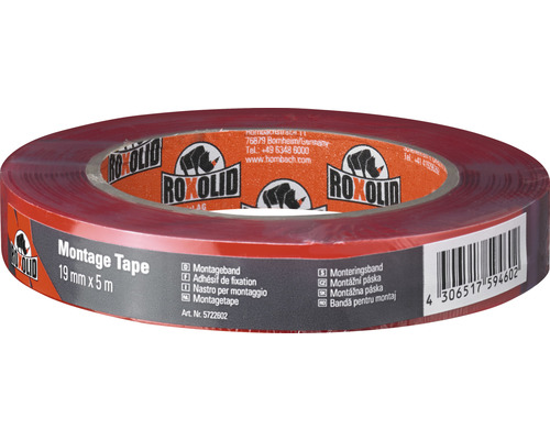 ROXOLID Montage Tape Montageband transparent 19 mm x 5 m Roxolid Montageband 19 mm x 5 m