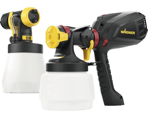 Zwei Farbsprühsysteme mit Behälter zur Farbaufbewahrung