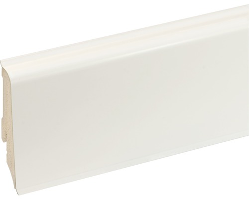 Sockelleiste PVC K0210L weiß mit 2 Dichtlippen 2400 x 59 x 17 mm Sockelleiste aus Holz