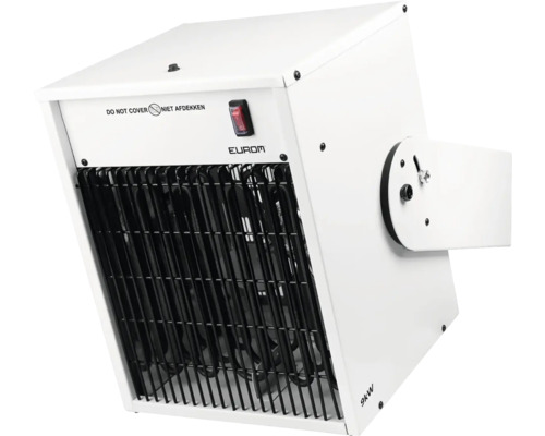 Weiße Elektroheizung mit 9 Kilowatt Leistung zur Wandmontage.
