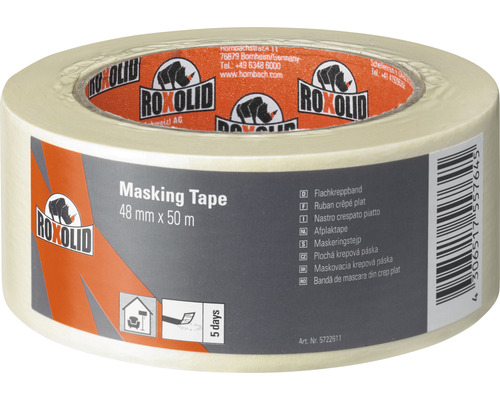 ROXOLID Masking Tape Kreppband beige 48 mm x 50 m ROXOLID Masking Tape Kreppband beige 48 mm x 50 m