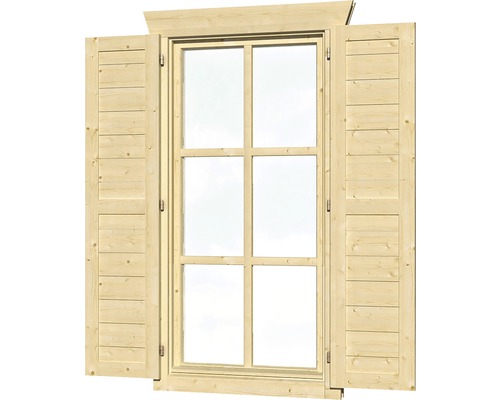 Fensterläden SKAN HOLZ Einzelfenster 28/45 mm groß, natur-0