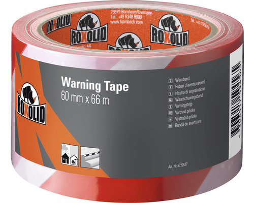 ROXOLID Warning Tape Warnband rot/weiß 60 mm x 66 m-0