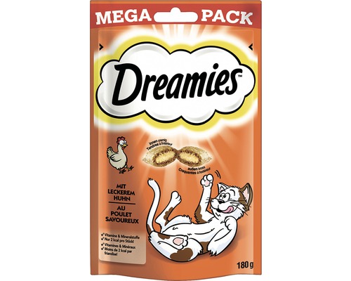 Katzensnack Dreamies mit Huhn 180 g Dreamies Katzen-Snack Mega-Pack mit Huhn