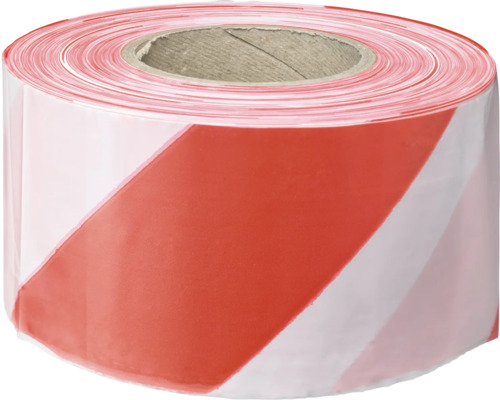 ROXOLID Absperrband rot/weiß 80 mm x 500 m Absperrbandrolle mit diagonalen Streifen