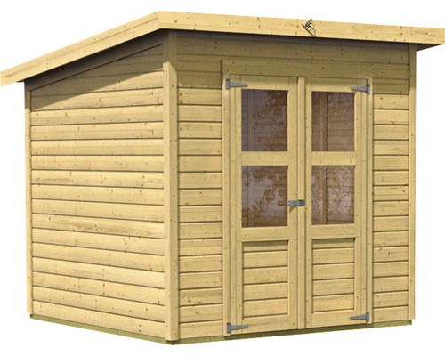 Gartenhaus aus Holz mit Doppeltür und Fenster
