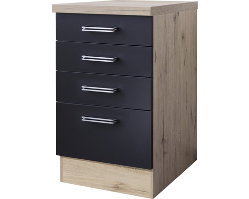 Flex Well Auszugunterschrank Santo BxTxH 50 x 60 x 86 cm anthrazit matt zerlegt 00011021