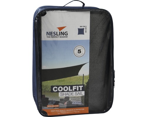 Nesling Sonnensegel Coolfit im Tragebeutel, quadratisch, 360 cm