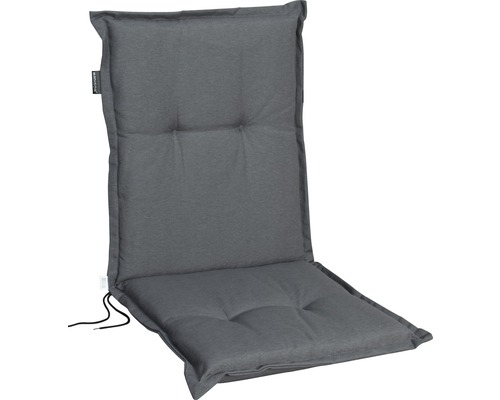 Auflage für Niederlehner Madison Panama 50 x 105 cm Baumwolle-Polyester grau Gartenstuhlauflage mit hoher Rückenlehne